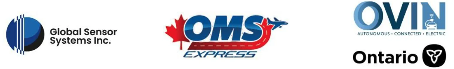 Logos of Global Sensor Systems, OMS Express, OVIN and the Government of Ontario