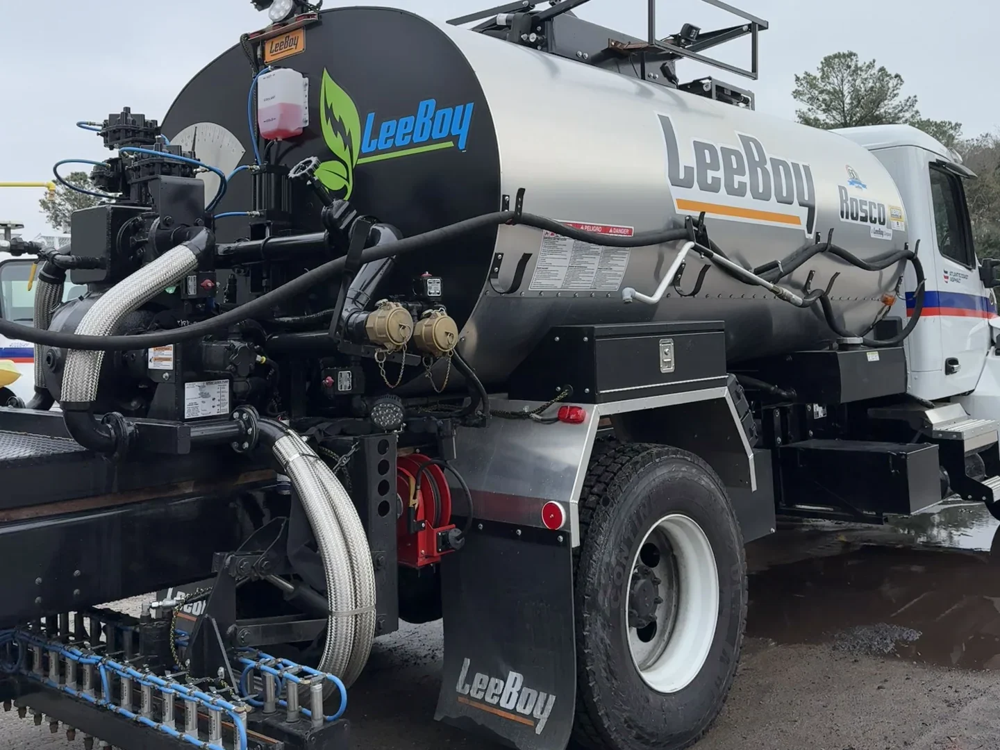 LeeBoy tack truck, rear quarter view